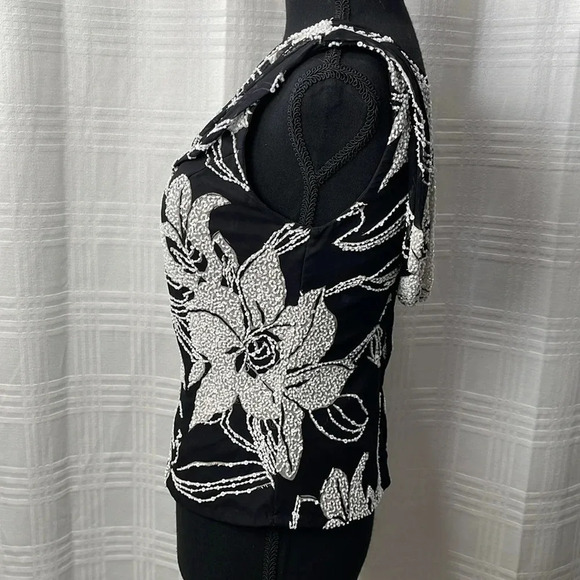 Sean Collection beaded silk top - Picture 2 of 9